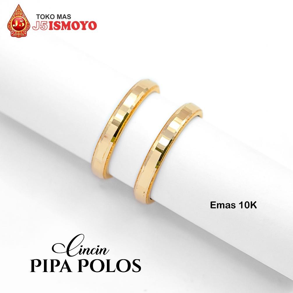 Cincin Emas 10 Karat Pipa Polos (Bisa Buat Weddingring ), cincin Pria / Wanita J5Ismoyo, cincin coup