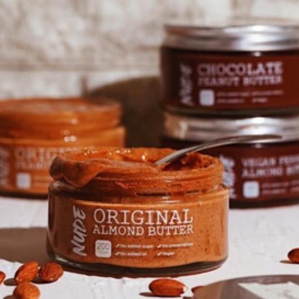 

NUDE Original Almond Butter Unsweetened - Natural Vegan Spread / Selai Kacang / Keto / MPASI
