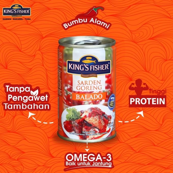 

Sale Paket 3 Pcs King'S Fisher Sarden Goreng Rasa Balado Makanan Kaleng 425