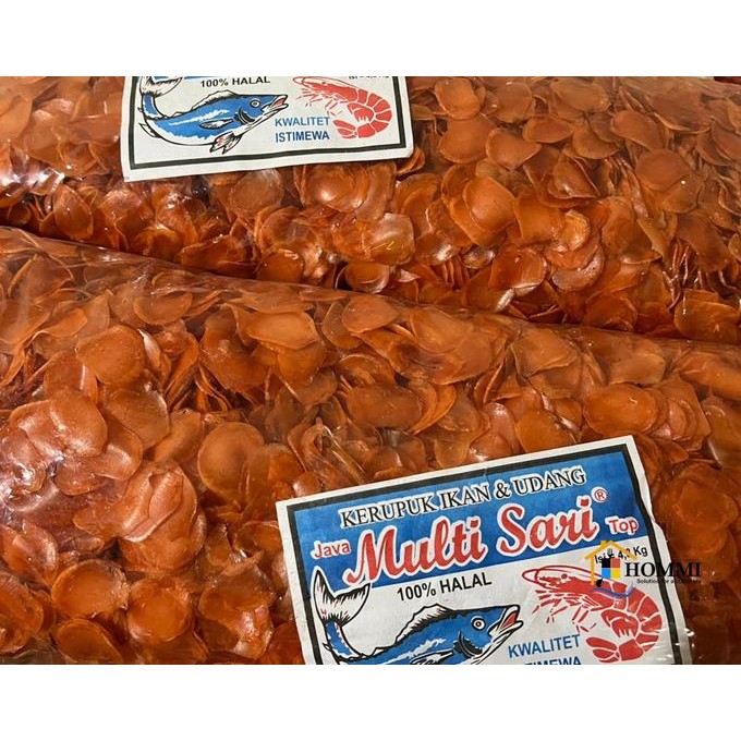 

Sale Kerupuk Ikan & Udang Orange Mentah Multi Sari 1 Bal 4,8Kg