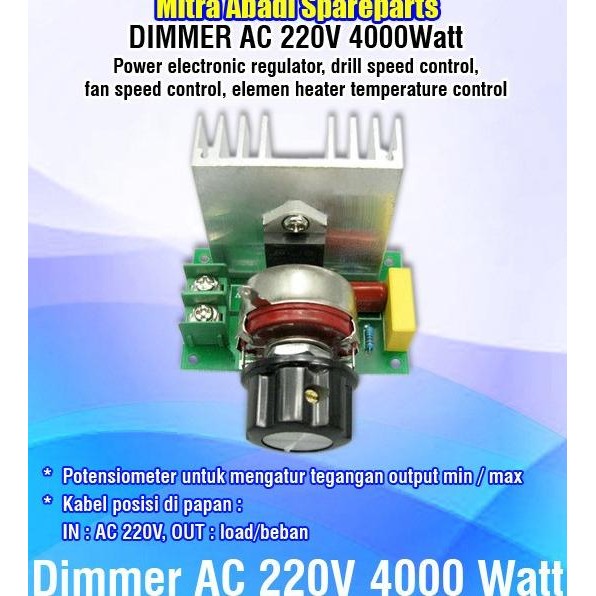 Dimmer AC 220 Volt 4000 Watt / 220V 4000W