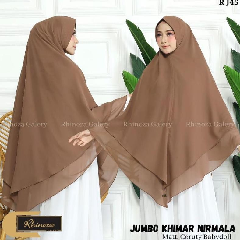 Jilbab Syar'I Hijab Jumbo Khimar Nirmala Syar'I Ceruty 2 Layer