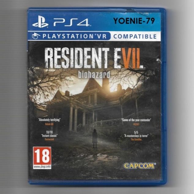 RESIDENT EVIL BIOHAZARD - KASET PS BD GAME PLAYSTATION PS4 SECOND STOK TERBATAS