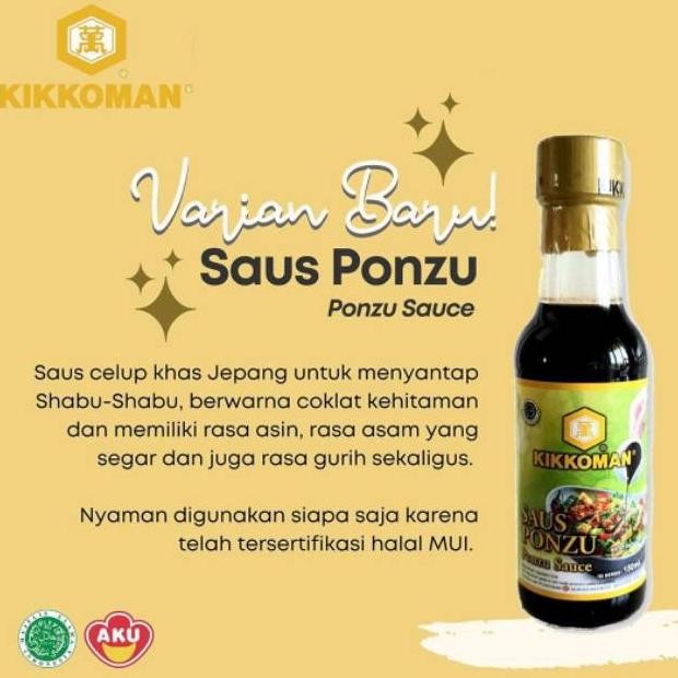 

Ed-76 Kikkoman Saos Saus Ponzu Sauce Halal 150 Ml ( Dipping Shabu2 Atau Salad ) Kc