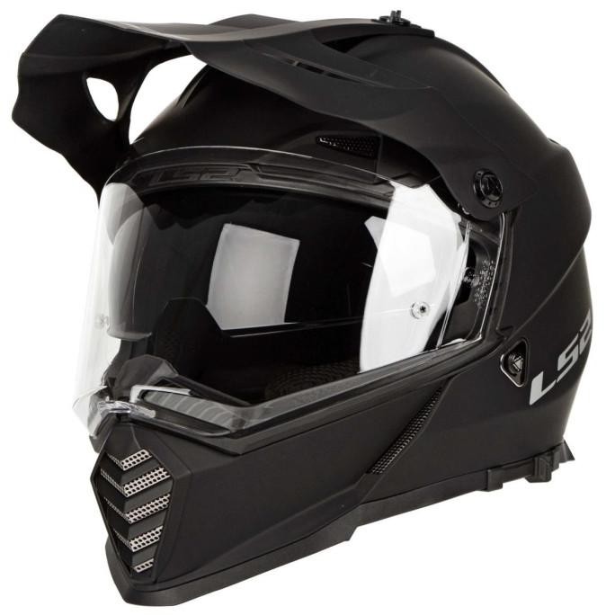 Helm Ls2 Mx436 Pioneer Evo Matt Black - Asli