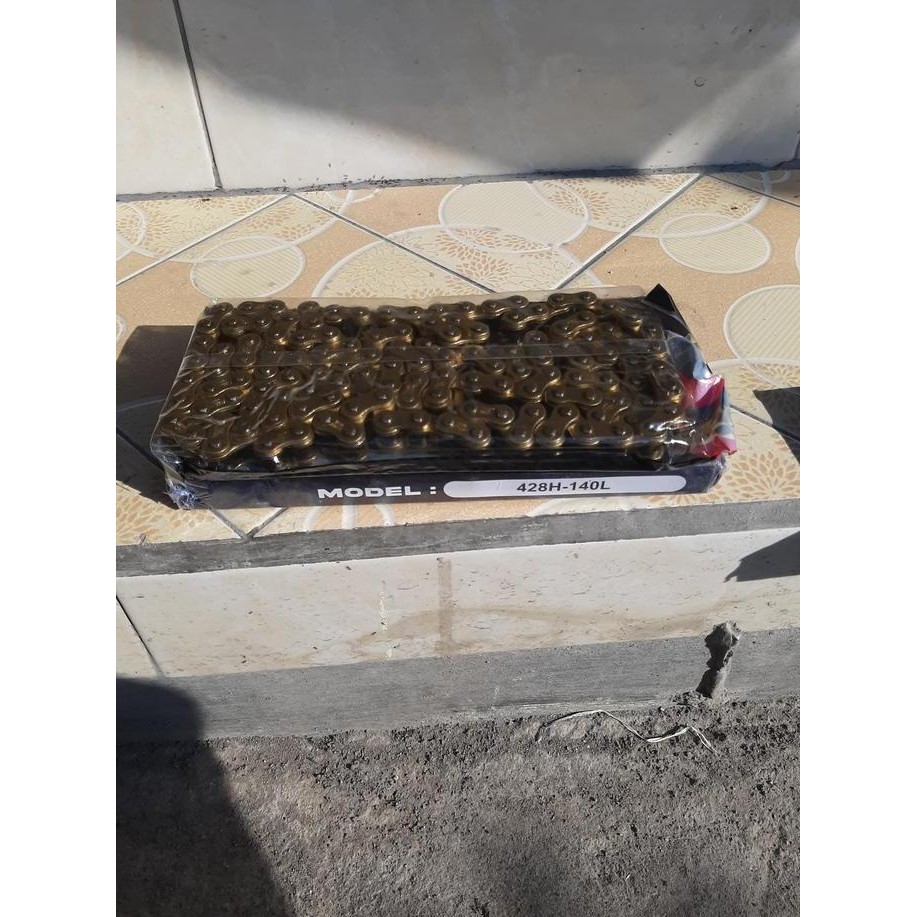 Terlaris Rantai Freeday Warna Emas Rante Motor Trail Ukur 428H Ready Stok