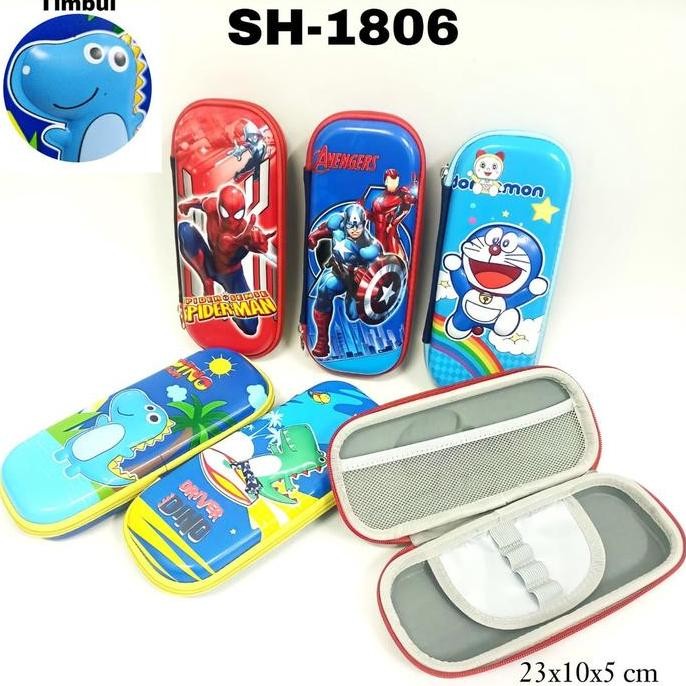 

Terbaru PENSIL CASE KOTAK PENSIL 3D KARAKTER KARTUN TIMBUL BAHAN KANVAS HARD COVER, MURAH SH-1806