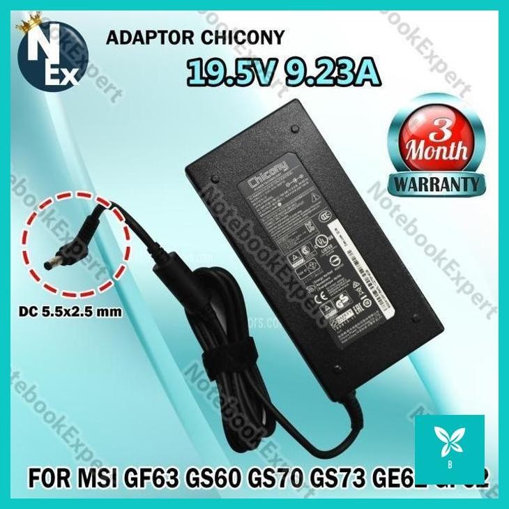 | AHN | Adaptor Chicony 19.5V 9.23A for MSI GF65 Thin GF75 Thin