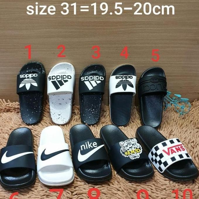 Terlaris Sendal Adidas Anak Cowok/Sandal Selop Cowok Anti Slip Impor Uk 30 - 35