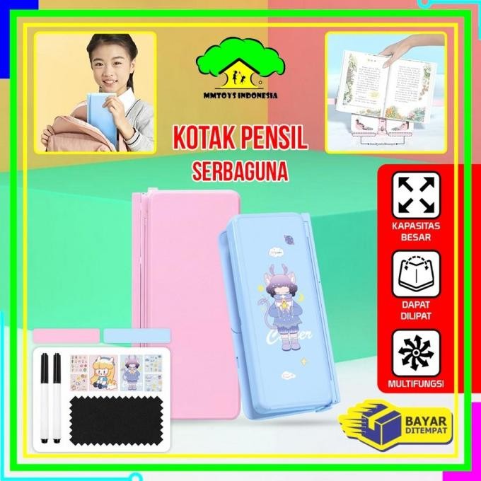 

Terbaru MI-A73 Tempat Pensil 2IN1 Multifungsi dengan Tatakan Buku dan Papan