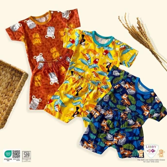 ready libby baby 3psg tree house setelan baju celana bayi libby starbabyshop