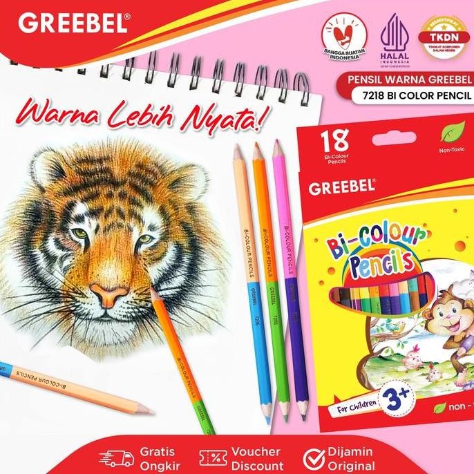 

Terbaru Greebel Pensil Warna (7218) 36 Warna Bi Colour / Pensil Warna Greebel / Coloring Pencil Warna Aman untuk Anak Mewarnai