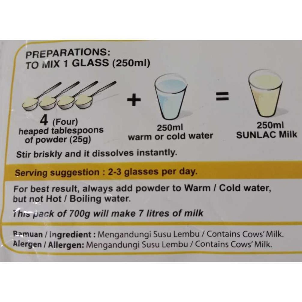 

SUNLAC SUSU TEPUNG SKIM MALAYSIA 700GR