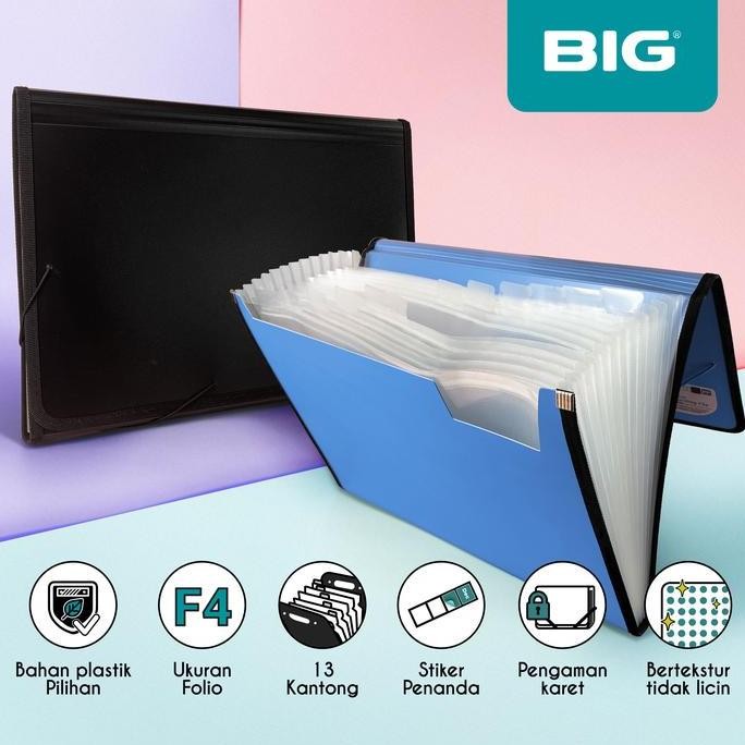 

Diskon! BIG Expanding File/ Map Harmonika/ Organizer Dokumen/ Carry File F4 Folio Plastik 13 Poket Tali XP-8002