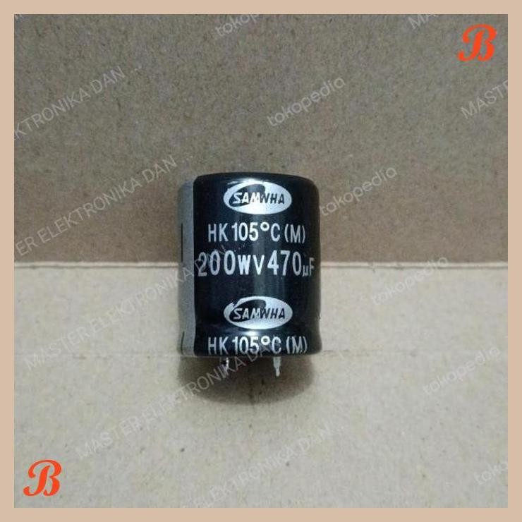 [MRD] 7812 KAPASITOR ELCO 200WV470UF 200WV 470UF 200V SAMWHA JEPANG