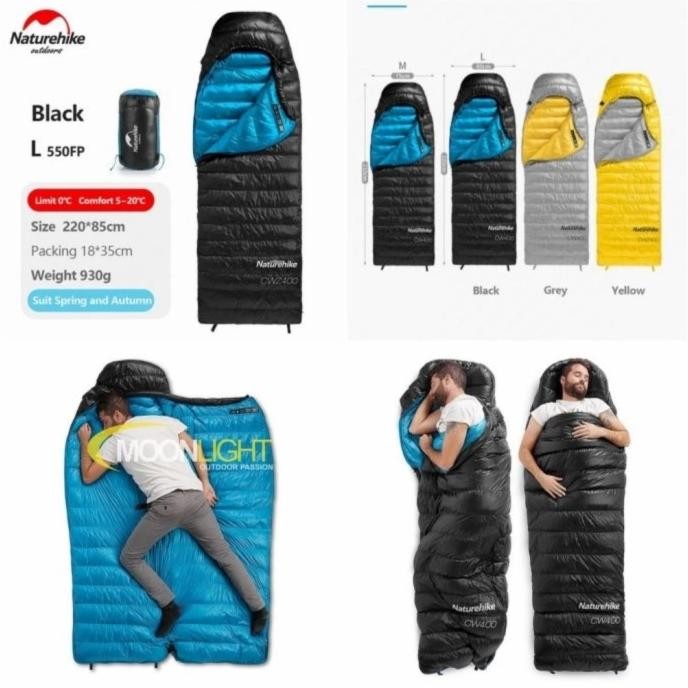 TERBARU - Sleeping bag Ultralight Naturehike CW280 Goosedown model tikar
