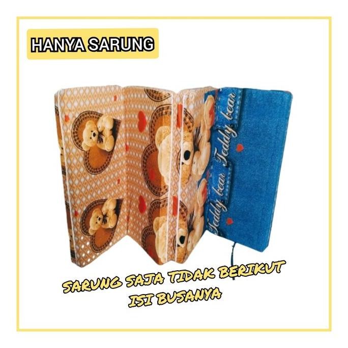 Sarung Kasur Busa Lipat 4 Resleting Tebal 5 10 cm - Semua Ukuran - Lantai, Ranjang