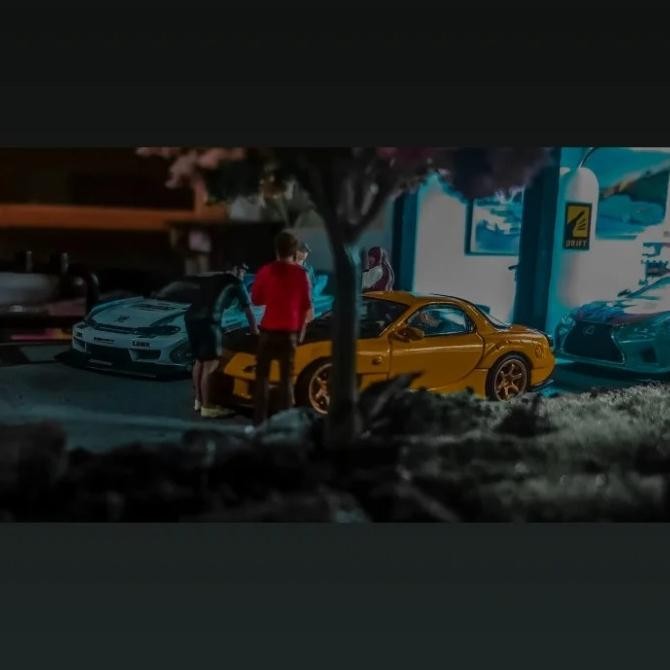 diorama garasi drift