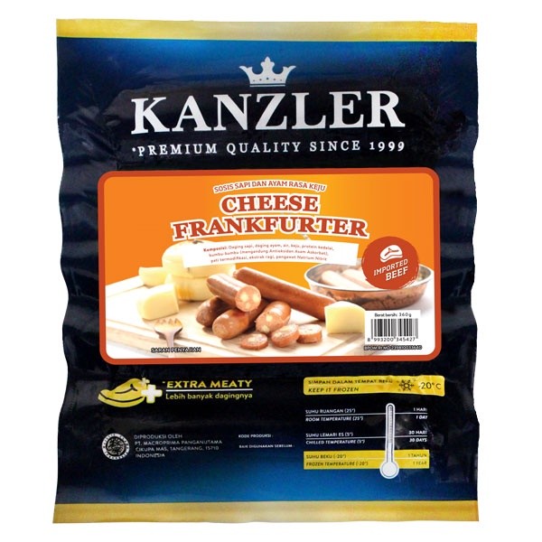 

KANZLER CHEESE FRANKFURTER 360 GR