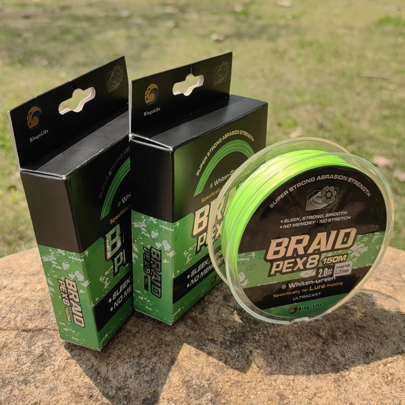 Senar Pancing PE 0.12mm~0.5mm Benang Pancing 150m Tahan Abrasi Kuat Lure Fishing Ikan Mandarin Besar