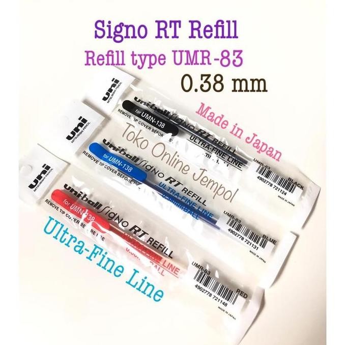 

Tersedia Umr-83 Refill Pulpen Signo Isi Ulang Pen 0.38 Mm Uni-Ball Atk0884Un
