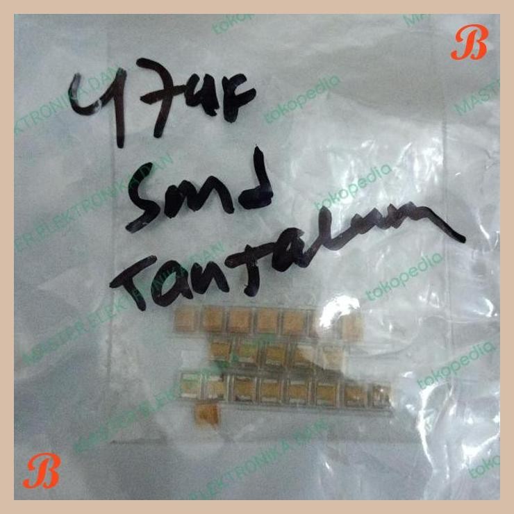 [MRD] 7048 KAPASITOR ELCO TANTALUM 47UF 47 UF 476J 476 10V 10VOLT SMD TEMPEL