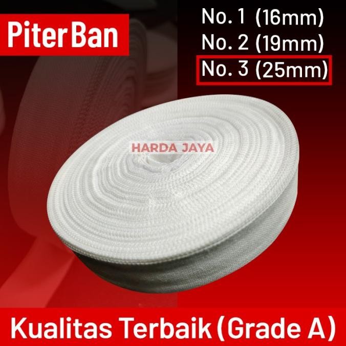 Piterban 25mm 1" inch | Pita Ban Veterban Dinamo Tali Guling Bantal