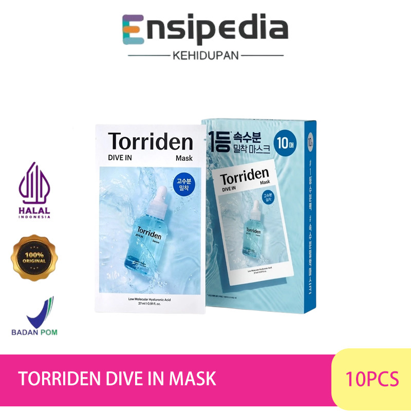 Torriden DIVE IN Mask Low Molecular Hyaluronic Acid Masks 10Sheets/Torriden Official Store/Masker Wa