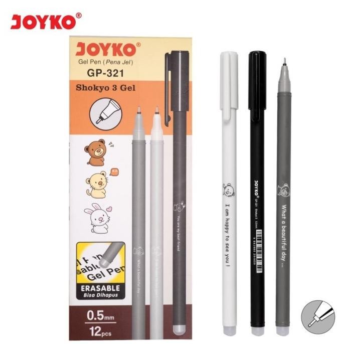 

Tersedia Erasable Gel Pen / Pulpen Bisa Dihapus Joyko Gp-321 Shokyo 3 Gel