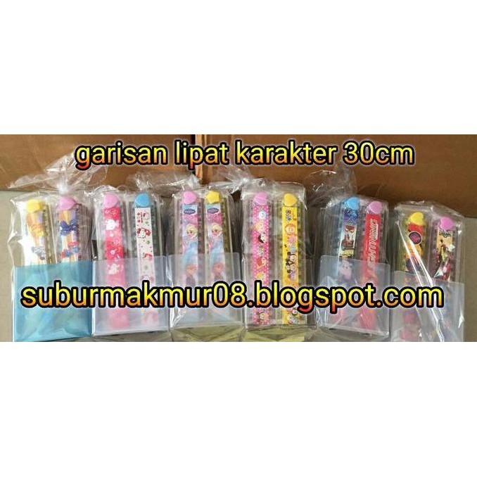 

siap kirim penggaris lipat fancy 30cm model karakter