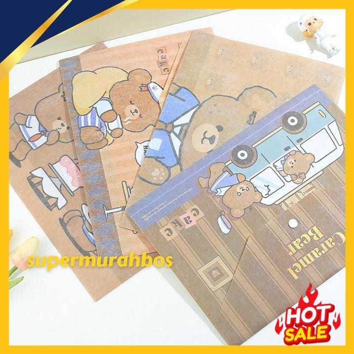 

MAP FOLDER CARAMEL BEAR A4 COKLAT PREMIUM IMPORT GRATIS ONGKIR!!