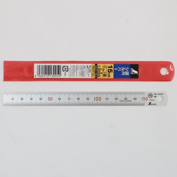 

siap kirim penggaris stainless steel shinwa steel ruler, 15 cm 13005