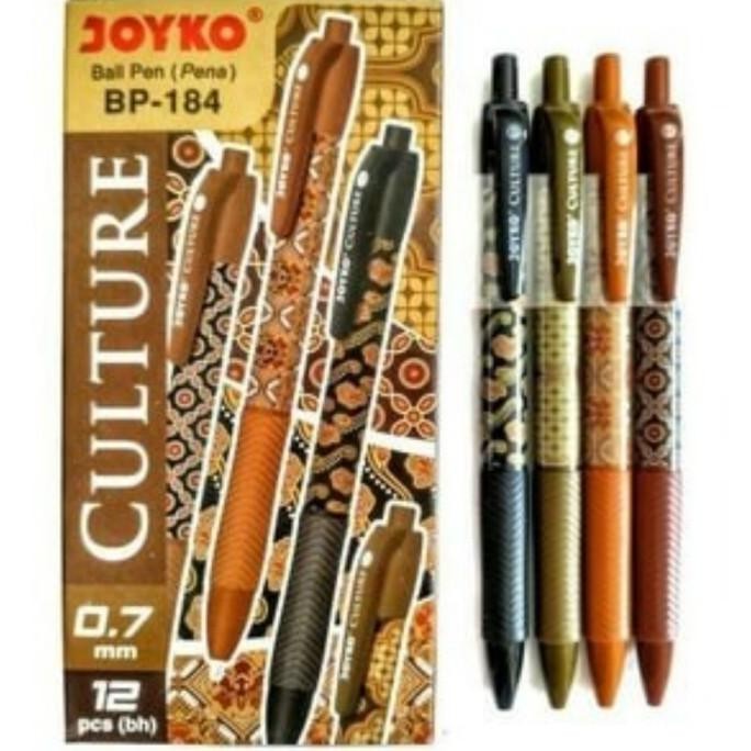 

Tersedia Ball Pen Culture Bp-184 Joyko Pulpen Batik Pena Selusin (12Pcs)