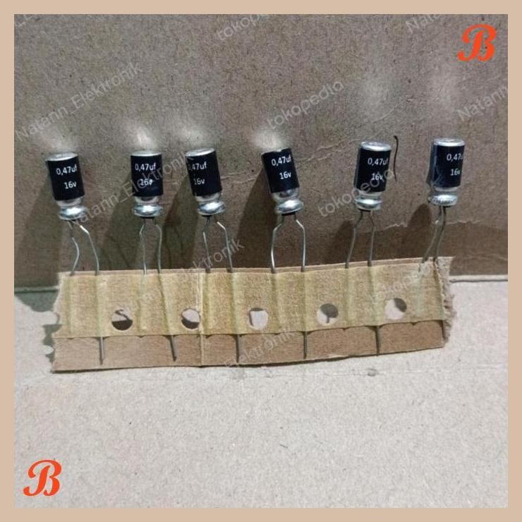 [MRD] 5706 KAPASITOR ELCO 0.47UF 0,47UF 0U47 0.47 0,47 UF 16V 16VOLT 16 VOLT