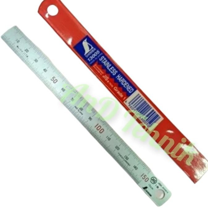 

siap kirim shinwa penggaris stainless steel 150mm / 15cm made in japan