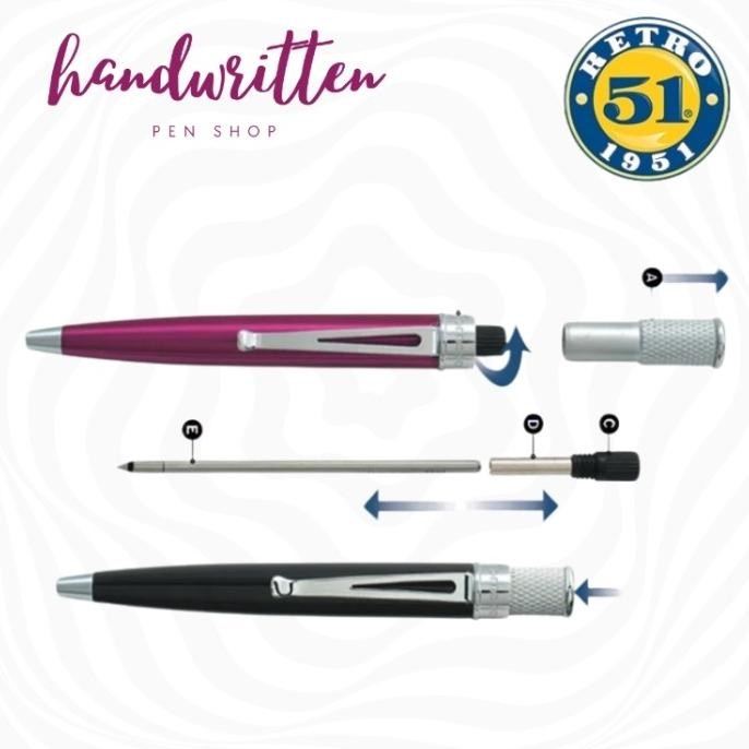 

Tersedia Retro 51 Tornado Elite Stealth Compact Tactical Ballpoint Pen/ Pulpen