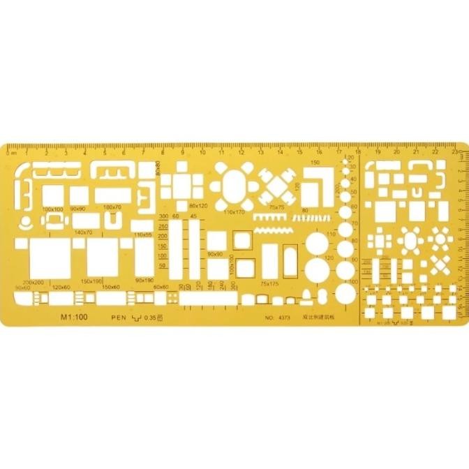 

siap kirim jsh penggaris/mal furniture/interior template (4373) 1:100 & 1:200