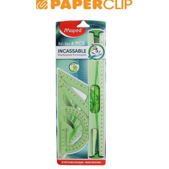 

siap kirim ruler / penggaris set maped incassable 244304 flex maxi