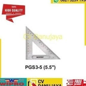 

siap kirim penggaris garisan besi baja stainless segitiga size 5.5" pgs 3-5 wipro