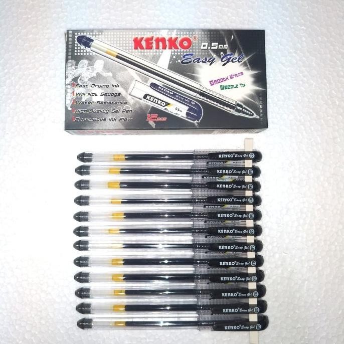 

Tersedia Pen Kenko Easy Gel / Pulpen Kenko Easy Gel Hitam 0,5Mm