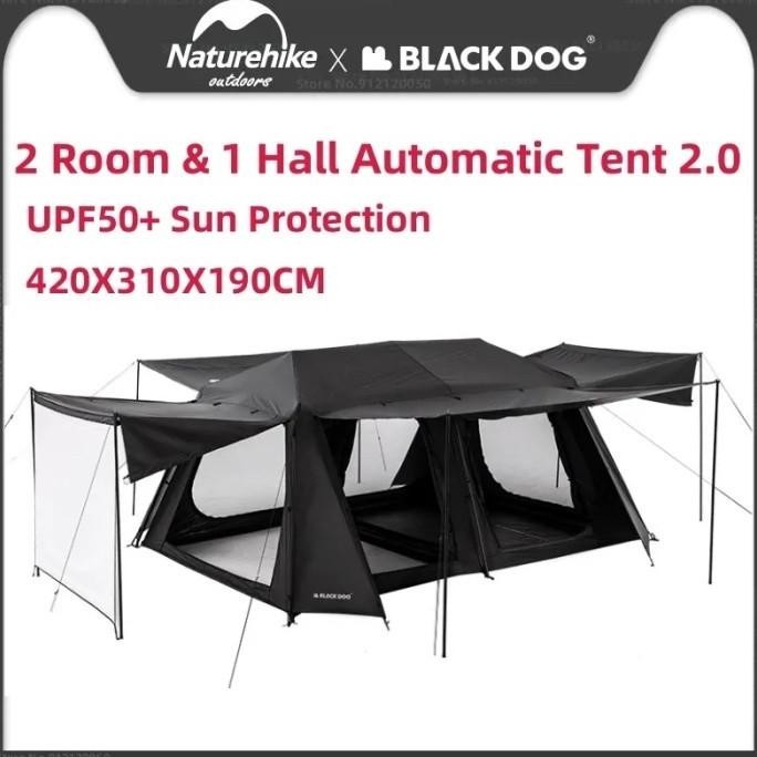 NEW BLACKDOG Tunnel 13 Auto 2.0 Tenda Camping Hitam
