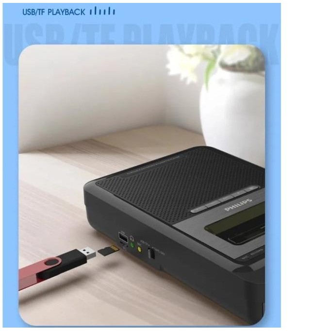 Promo Portable Recorder And Cassette Player - Mp3 Player Usb And Microsd Card Player - Cassette Tape