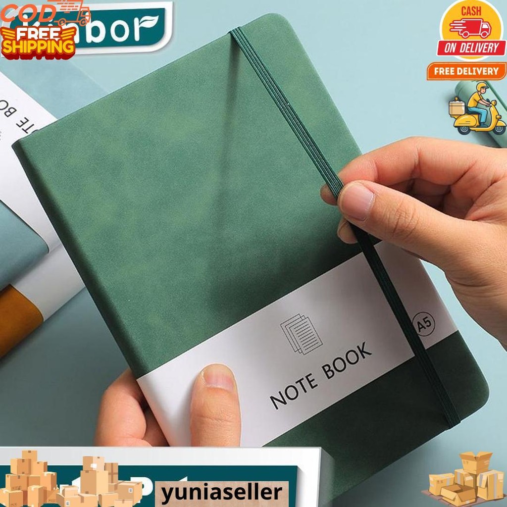 

100 Lembar Notebook A5 A6 A7 Buku Catatan/ Buku Tulis Agenda Tali ( Kinbor ) D Promo Puncak