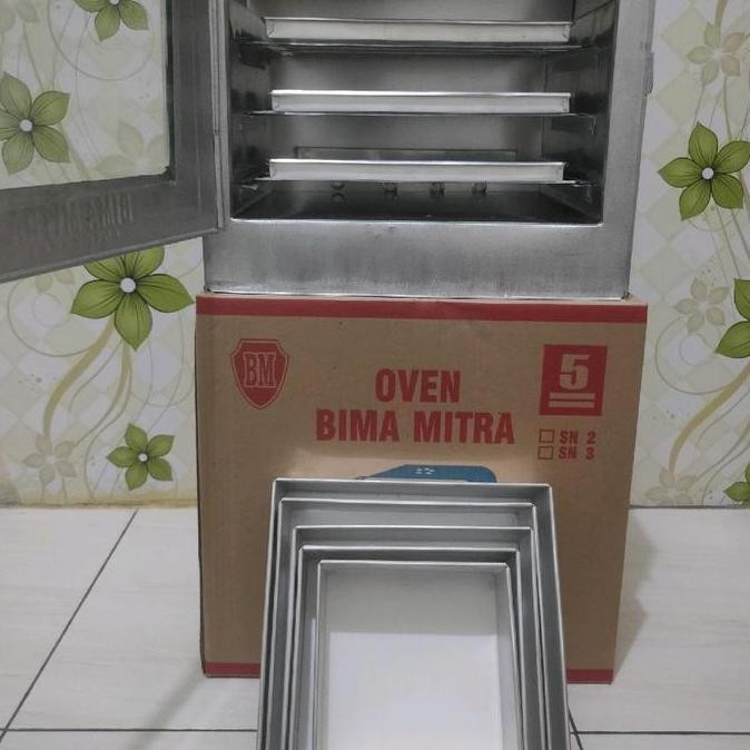 OVEN BIMA ANGKRING UK 38 + Loyang kue kering + Satu set Loyang Bolu kotak Isi 5