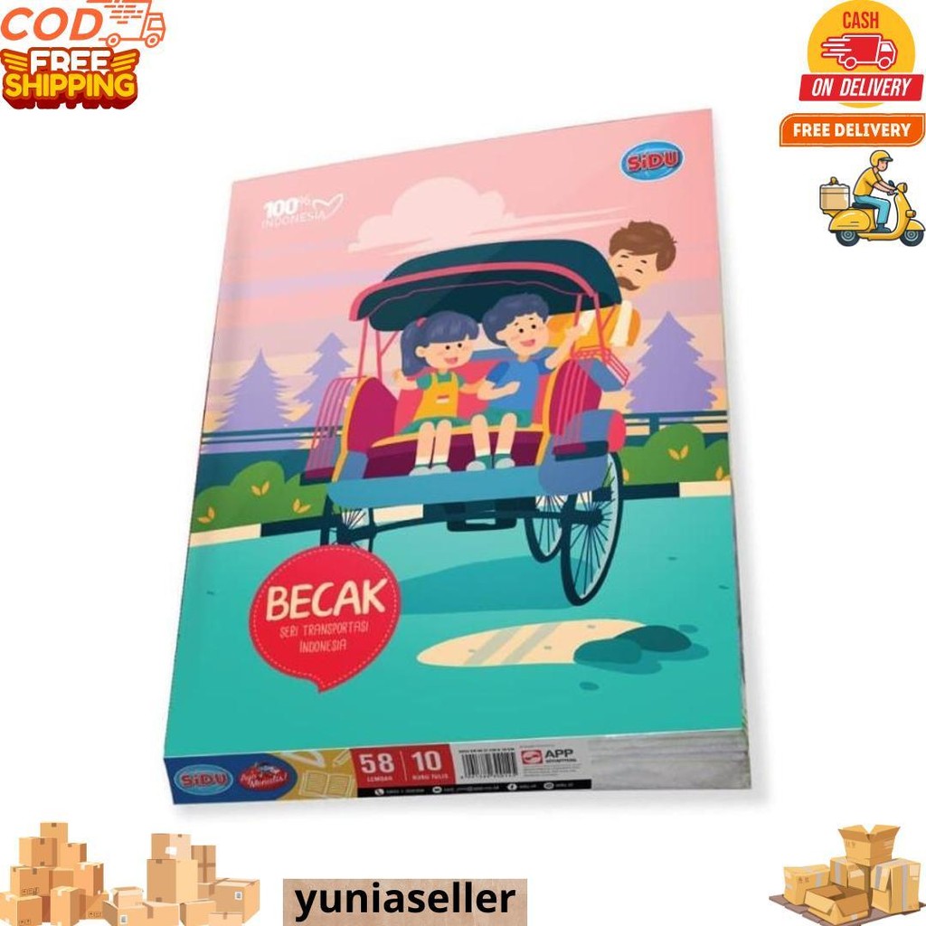 

Sidu Buku Tulis 58 Lembar (1 Pack/ 10 Buku) Tema Random D Best Seller