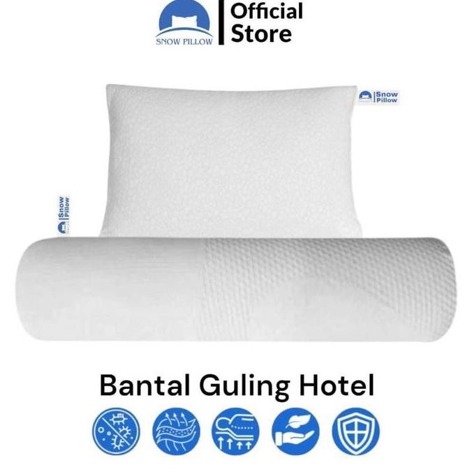 Snow Pillow - Bantal Guling 1set Hotel Full Memory Foam Premium Quality White 1 Bantal 1 Guling Dewa