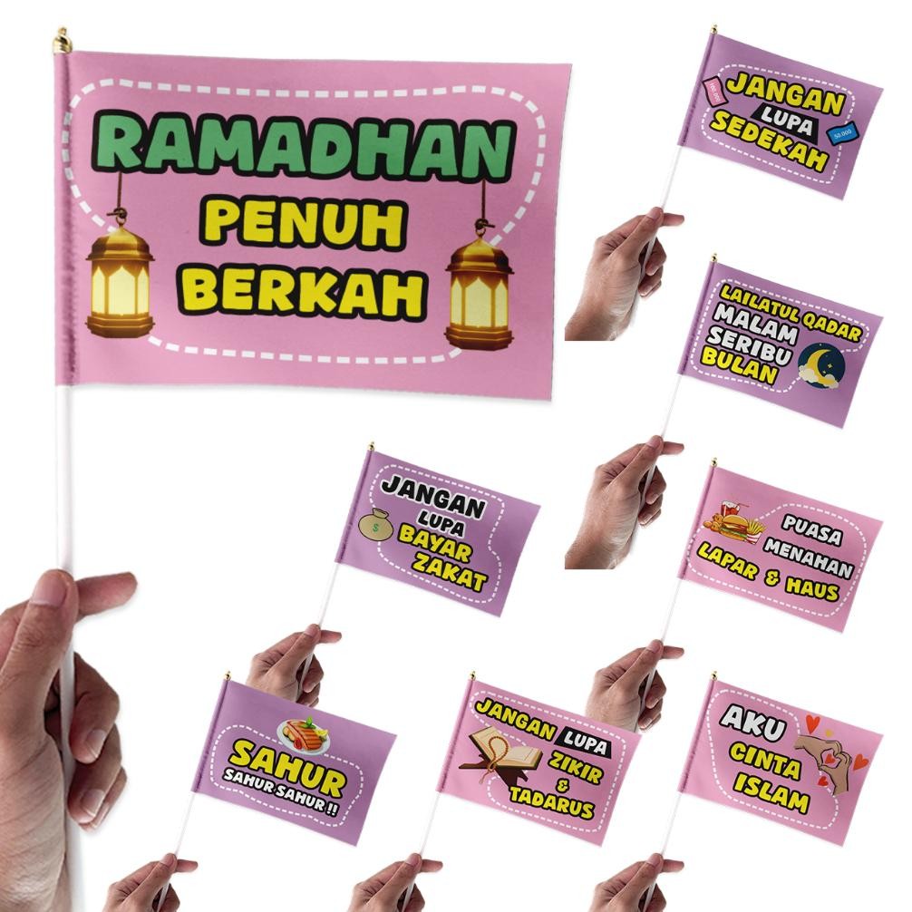 Berkualitas Nazhifa Printing - Bendera Tangan Tema Marhaban Ya Ramadhan Pawai Anak Sekolah Paud Sd T