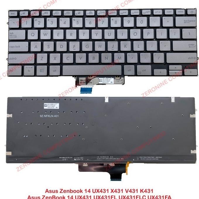 Keyboard Asus Zenbook 14 Um431 Um431D Um431Da Um431Da-Bh5149 Backlight