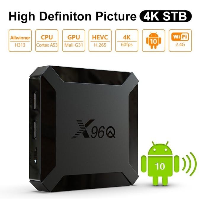 Hiplay X96Q 4K 30fps 2GB + 16GB Android 10.0 TV Box