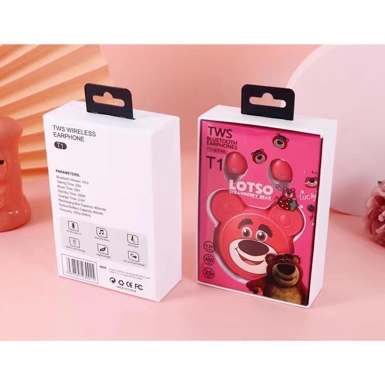 Wireless Earphone Tws T1 - Cartoon  Headset Bluetooth Tws T-1 V5.3 Hifi Stereo